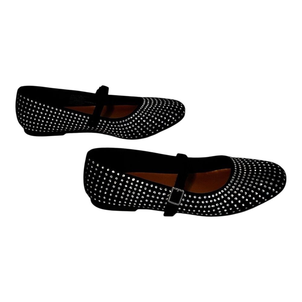 Dolce Vita Beckler Mary Jane Shoes Black Faux Suede W/Rhinestones Big Girls Sz 4 - Picture 4 of 11